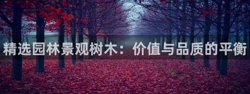 卧龙娱乐右7O667:精选园林景观树木:价值与品质的平衡
